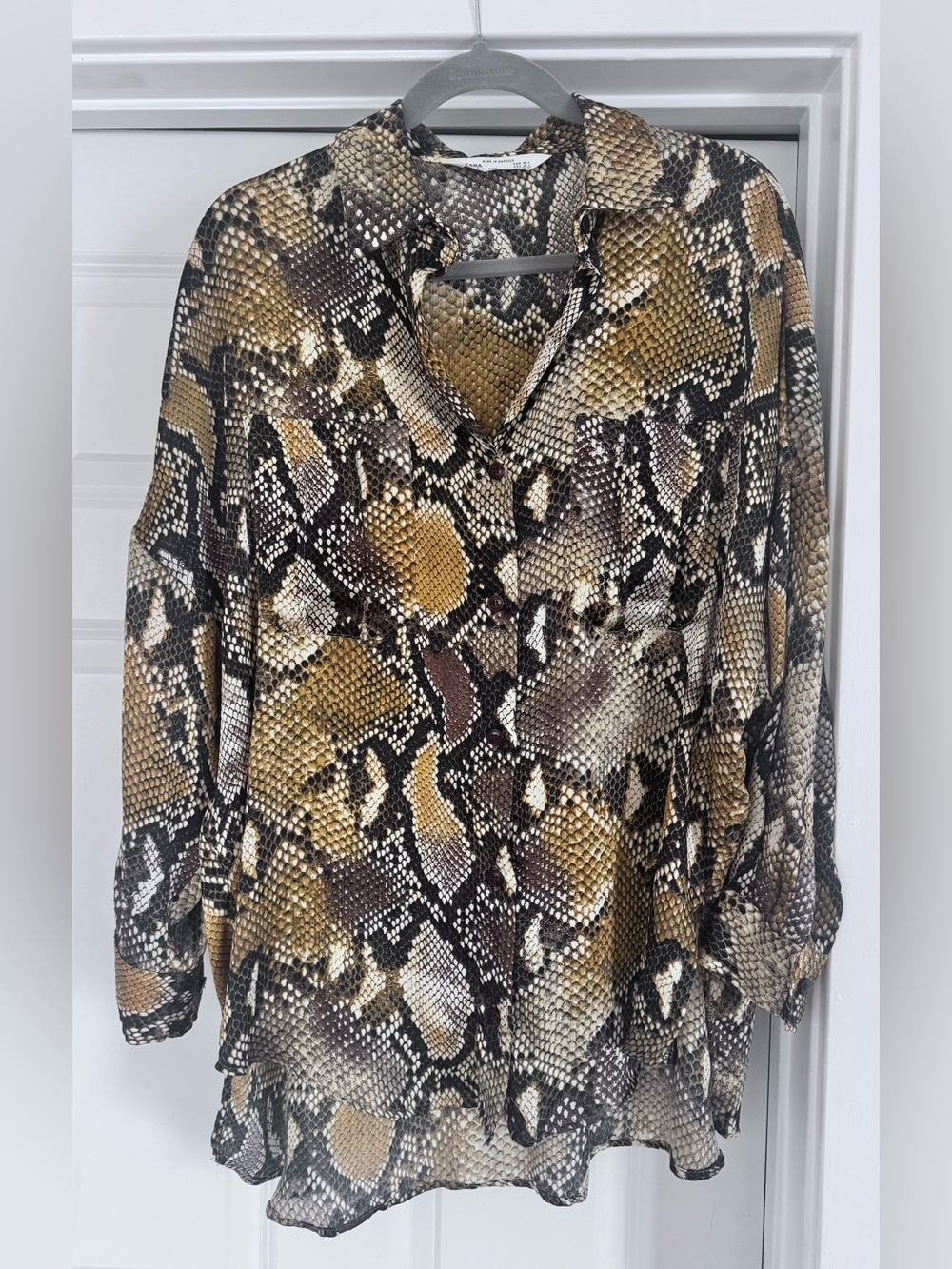 Zara Snake-Print shirt blouse L